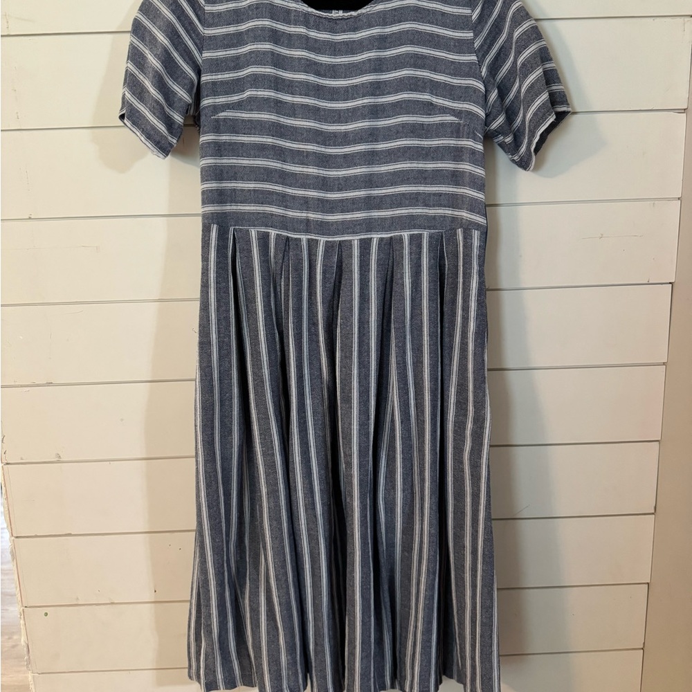 Striped Short Sleeve Dress